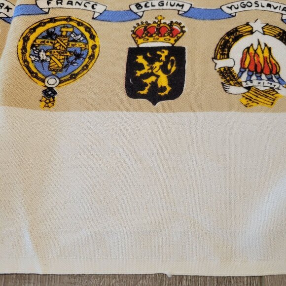 Europe Map Tablecloth Country Crests Border Made in Germany - Picture 8 of 10